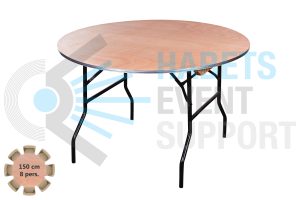 Dinertafel | Ø150 cm | Rond | Hout | Inklapbaar