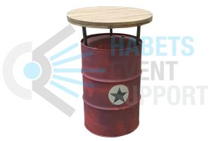 Statafel | Olievat | Ø100 cm | Industrieel | Hout