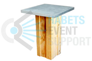 Statafel zink | Blok | 80x80
