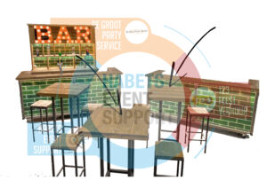 Statafel vintage | Blok | 80x80