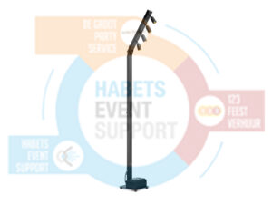 Catering verlichting | accu | 4 spots met zoom