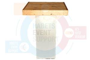 Statafel | 80x80 cm | Vierkant | Fusion | Hout & Wit