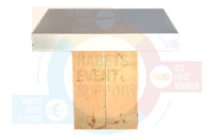 Terrastafel | 80x80 cm | Vierkant | Fusion | Hout & Wit